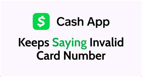 smart money invalid card number|cash app invalid card.